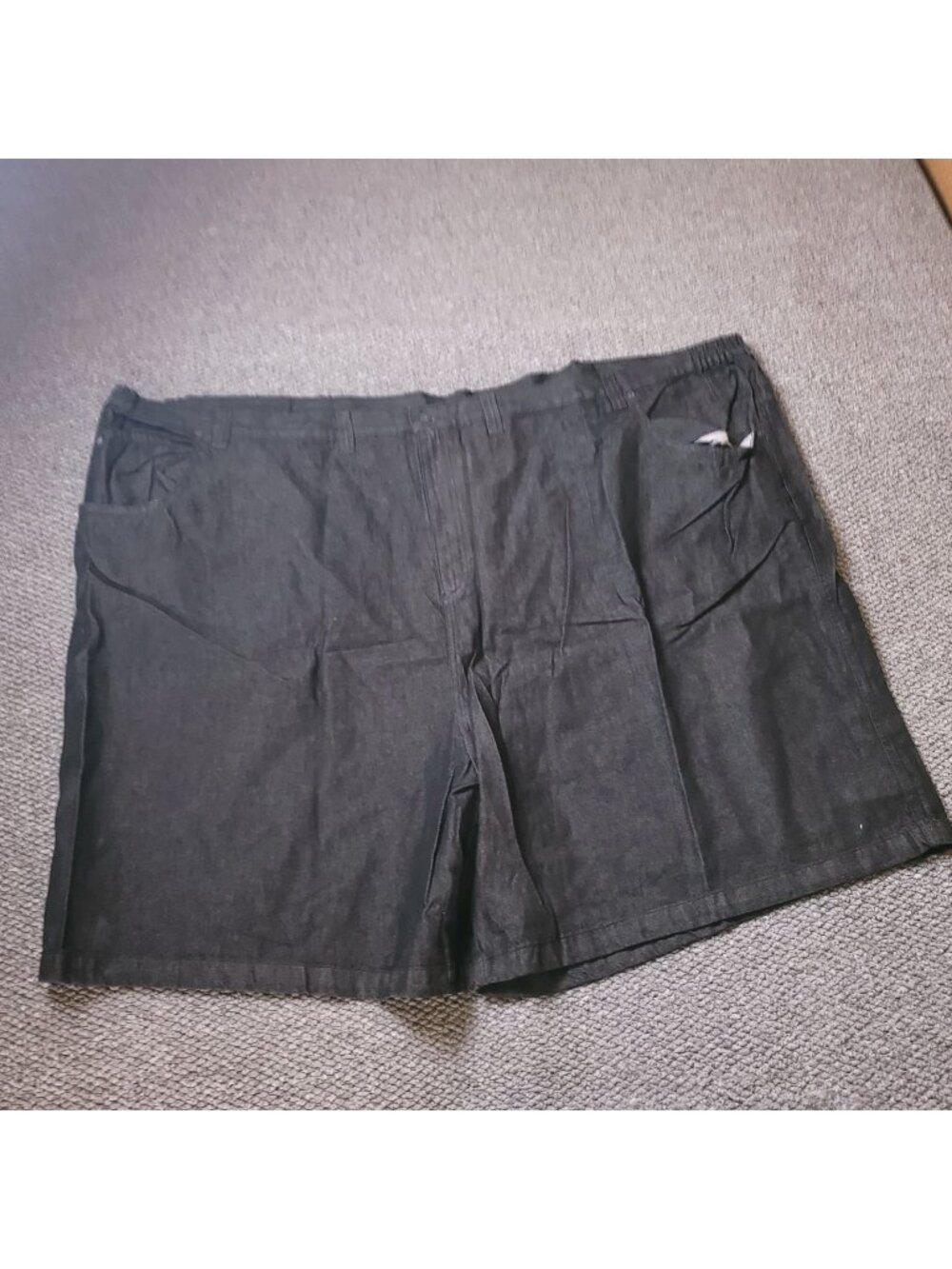 Liberty Blues Jean Shorts Mens 68 Big Tall Elastic Black Jorts Cotton Denim y2K